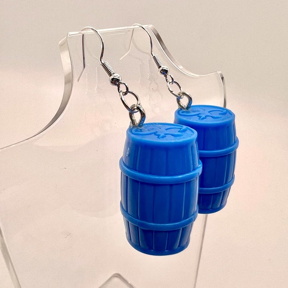 Barrel Of Monkeys Earrings - Retro Toy Earrings - Game Night Earrings - Y2k 90s - Picture 1 of 10
